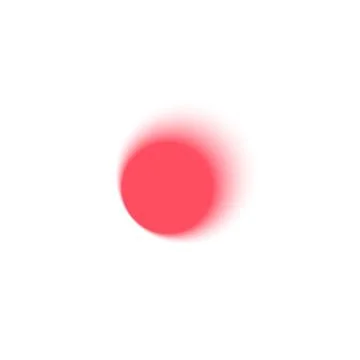 Red circle silhouette gradient blurred element, soft round vector icon, Y2K Stock Illustration