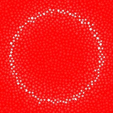 Red circle of stars Stock Illustration