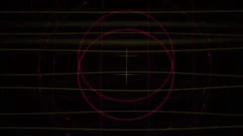 Red circle target on black background. Stock Footage 340041135