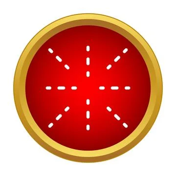 Red circle target symbol with dotted lines Stock Illustration
