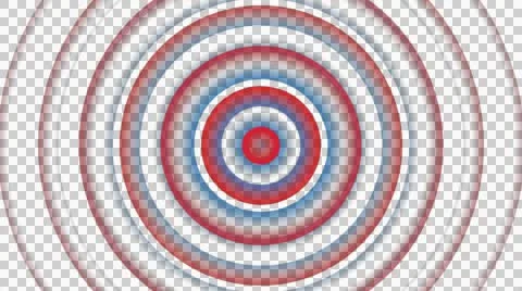 Red circle tunnel with alpha  Stock Footage 45995158