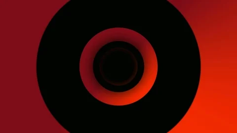 Red circle tunnel Stock Footage 98174789