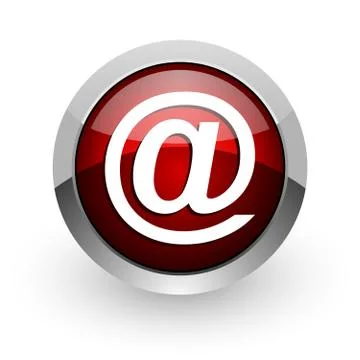 At red circle web glossy icon. Illustrazione stock