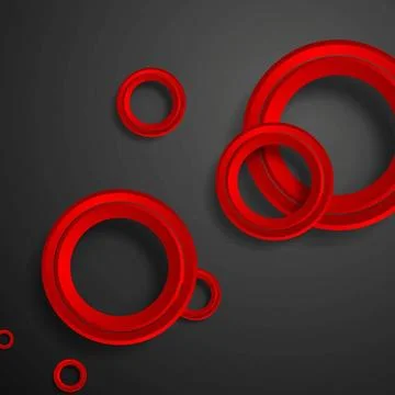 Red circles on black background Red circles on black background. Vector de... Foto stock