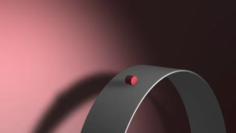 Red circles bouncing seamless looping Stock Footage 274996234