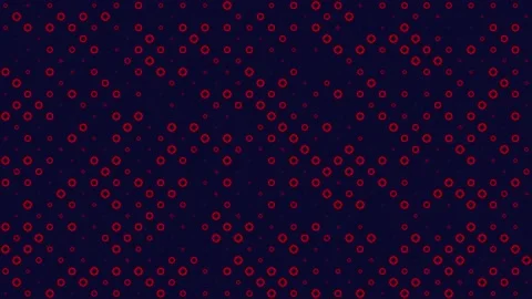 Red circles on dark blue background are changed size with top view motion Stock Footage 134647245