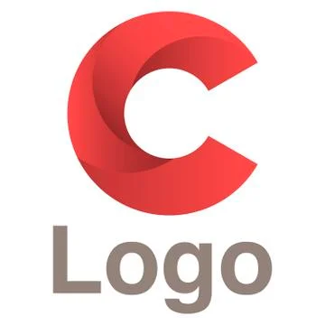 Red circles logo concept. Stock Illustration
