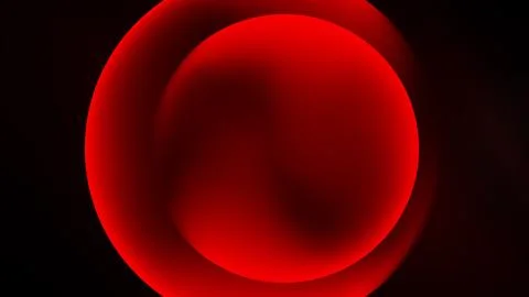 Red circles overlap creating blurred gradients. Dark background emphasizes Stock Illustration