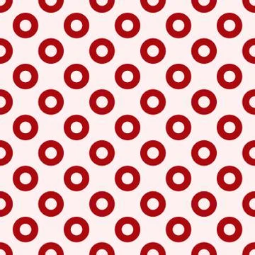Red circles seamless pattern Stock Illustration