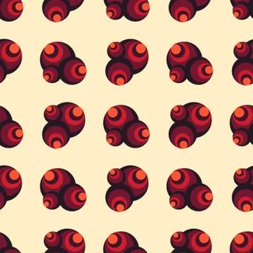 Red circles on a white background seamless pattern Stock Illustration
