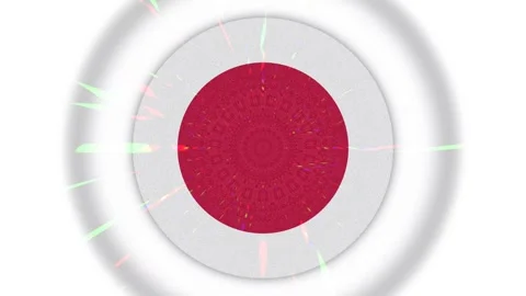 Red Circular Abstract Motion Graphic Animation Clip Video stock 330011818