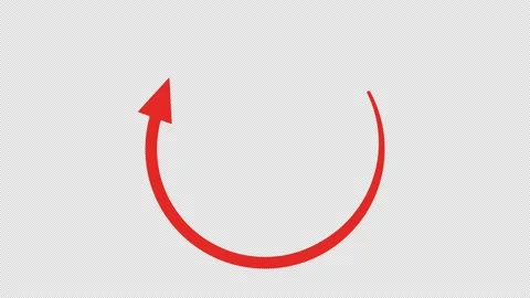 The red circular arrow appears slowly. Stock Footage 225067810