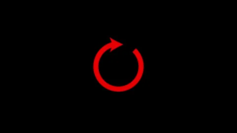 Red Circular Arrow on Black Background Vidéo 332882011