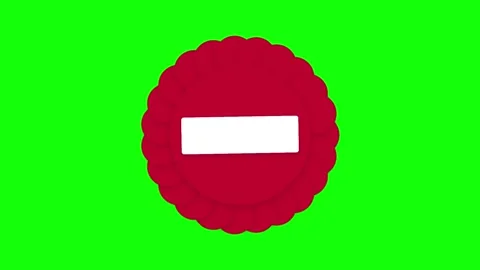 Red circular badge icons Vidéo 340574833