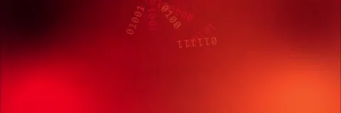 Red circular binary code background template animation Stock Footage 340557391