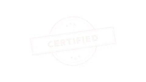 Red Circular Certified Rubber Stamp with Distressed Texture 4K Stock Footage 339029207