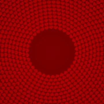 Red circular heart patterned backgrounds Illustrazione stock