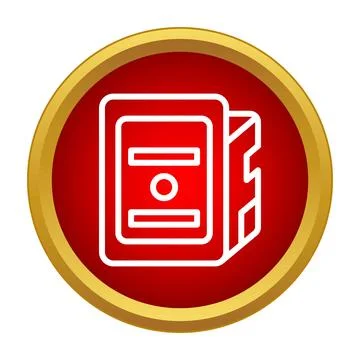 Red circular icon showing a light switch イラスト素材