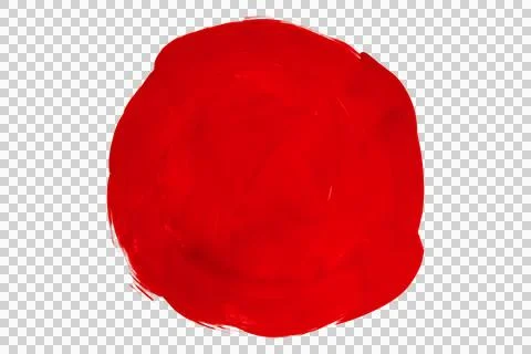 Red circular paint texture with visible brush stroke surface detail Stock Photos
