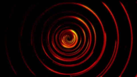 Red Circular Tunnel Lights Animated Abstract Background Stock Footage 172104644