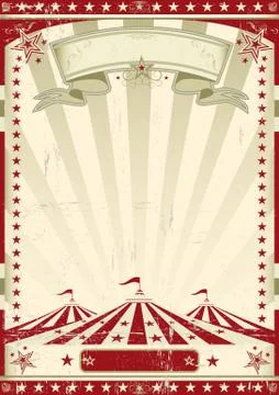 Red circus retro Stock Illustration