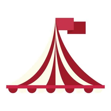 Red circus tent. Vector Stock Illustration