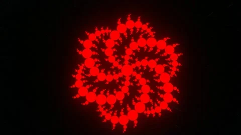 Red cirle with black background Stock Footage 248897919