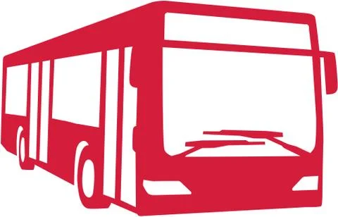 Red city bus Stock Illustration