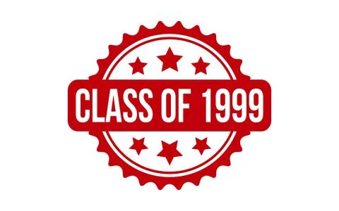 Red Class of 1999 Rubber Stamp Seal Vector Stock Illustration