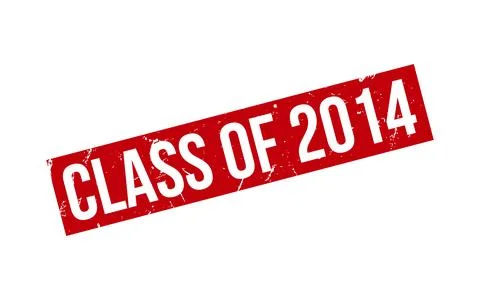 Red Class of 2014 Rubber Stamp Seal Vector Stock Illustration