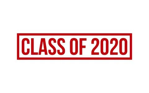 Red Class of 2020 Rubber Stamp Seal Vector Stock-Illustration