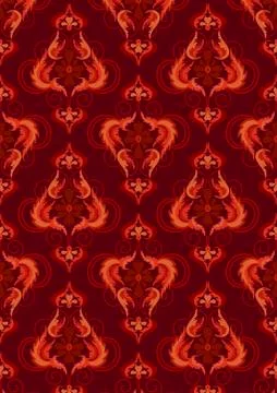 Red classic ornament Stock Illustration