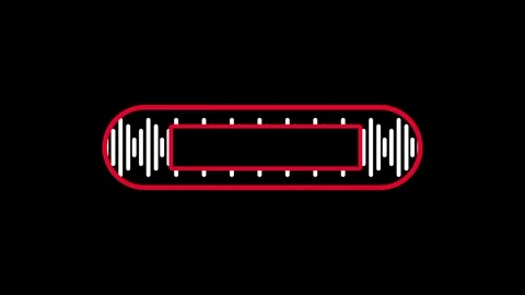 Red Classified Audio Wave Label Stock Footage 334343079