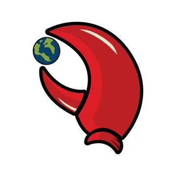 Red Claw Grasping Earth Stock Illustration