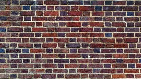 Red clay brick wall background and texture Foto stock