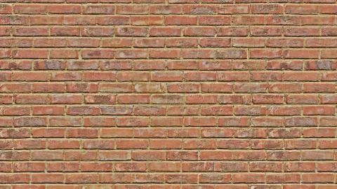 Red clay brick wall surface texture as background image. Stock Photos