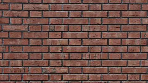 Red clay brick wall surface texture as background image. Stock Photos
