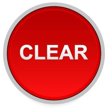 Red clear button Illustrazione stock