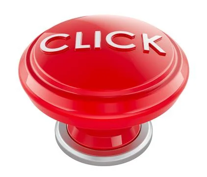 Red CLICK push button, 3D rendering Stock Illustration