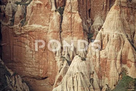 Red cliff, detail Stock Photos