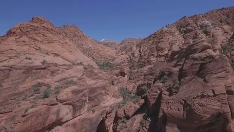 Red Cliffs Aerial 2 - 30 Seconds Stock Footage 77484930