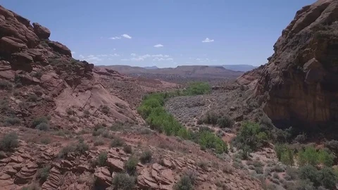 Red Cliffs Aerial 3 - 30 Seconds Stock Footage 77484724