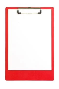 Red clipboard Foto stock