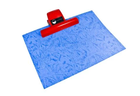 The red clipboard. Stock Photos