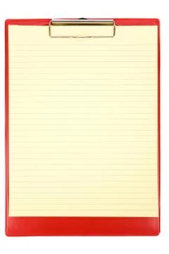 Red Clipboard Foto stock