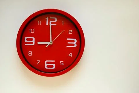 Red clock 1 Stock Photos