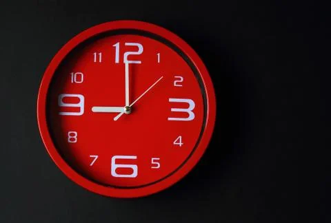Red clock 2 Stock Photos
