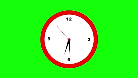 Red Clock blur Stock Footage 337484159