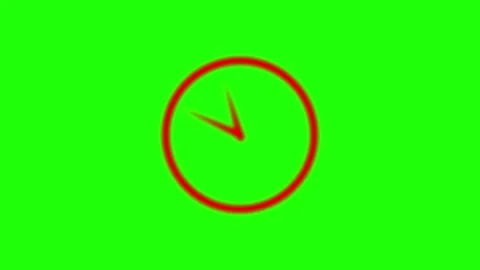Red clock hands move quickly on green screen background showing passage of .. Stock Footage 336476078