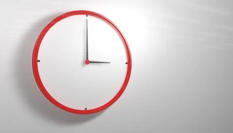 Red Clock Illustration